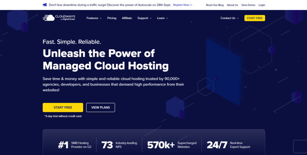 Dostawca hostingu Cloudways.