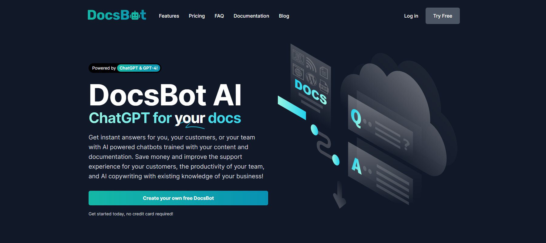 Docsbot – Homepage August 2023