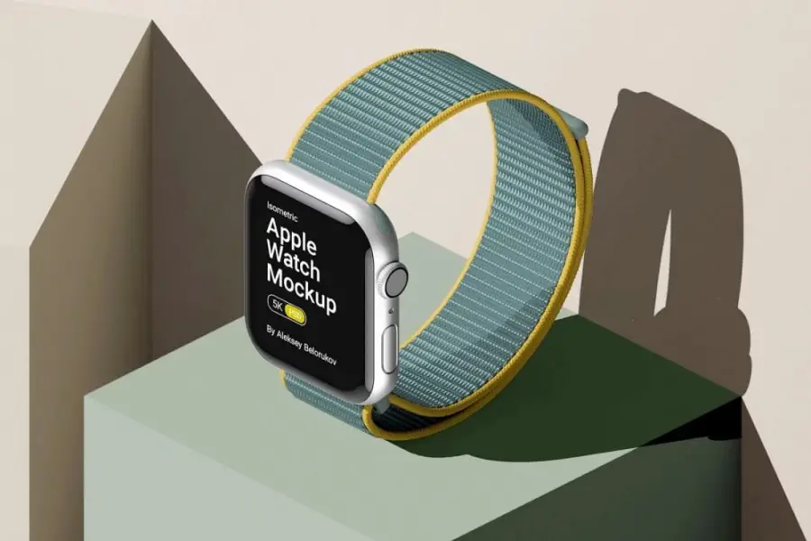 免费 Apple Watch 样机等距场景 -