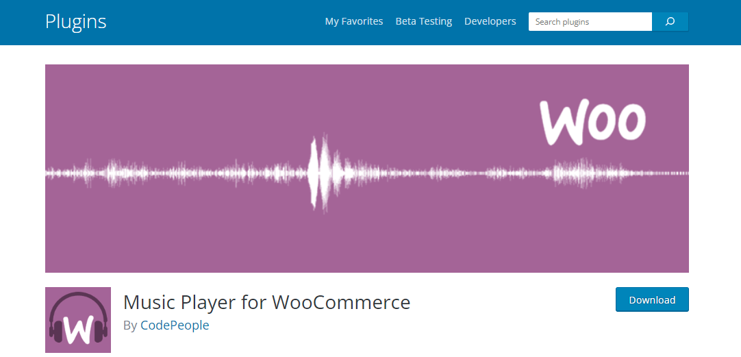 WooCommerce 音乐播放器