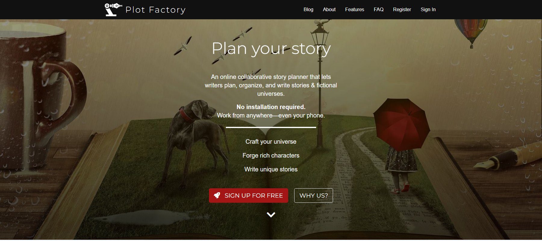 Plotfactory - Homepage August 2023