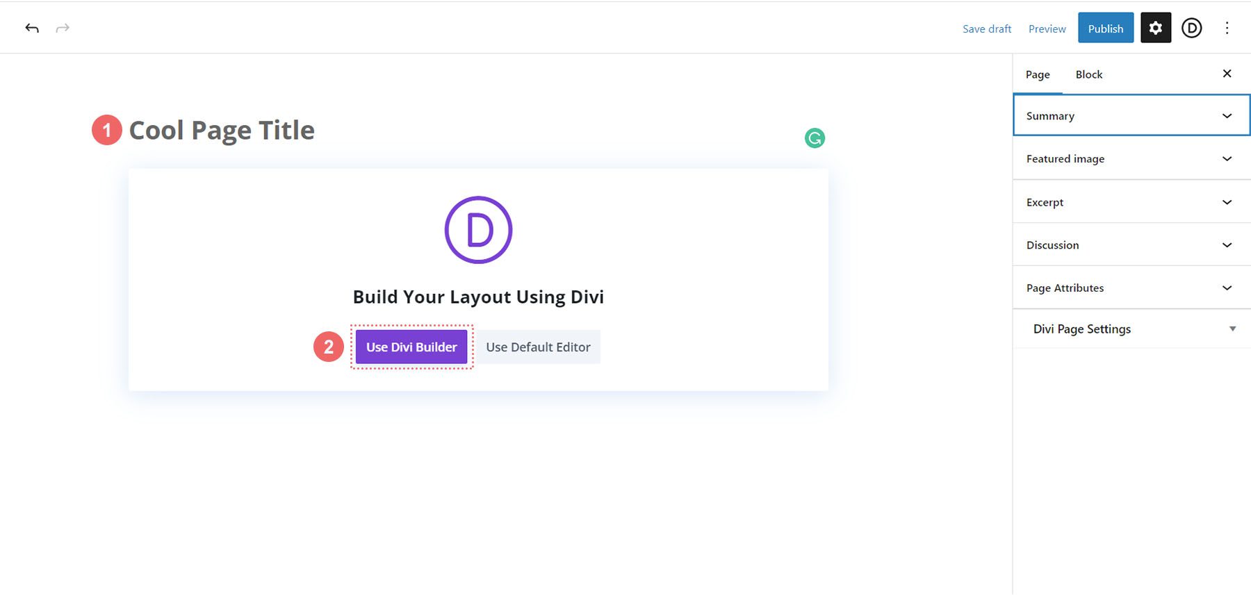 Ative o Divi Builder