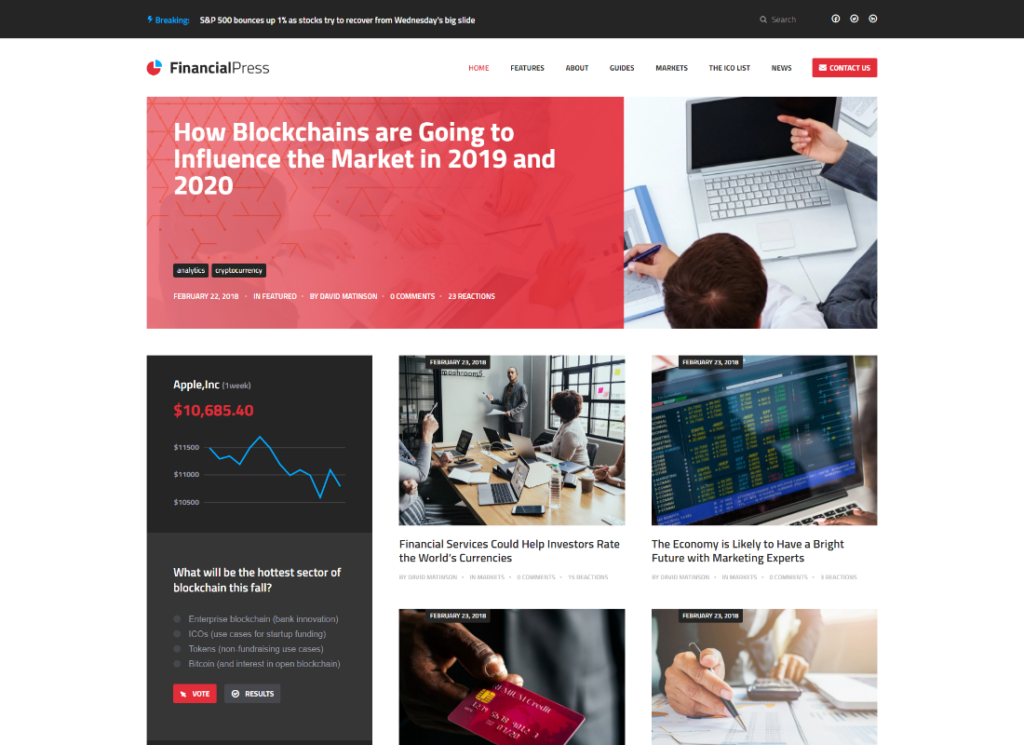 ChainPress | Finanzielles WordPress-Business-Blog-Theme