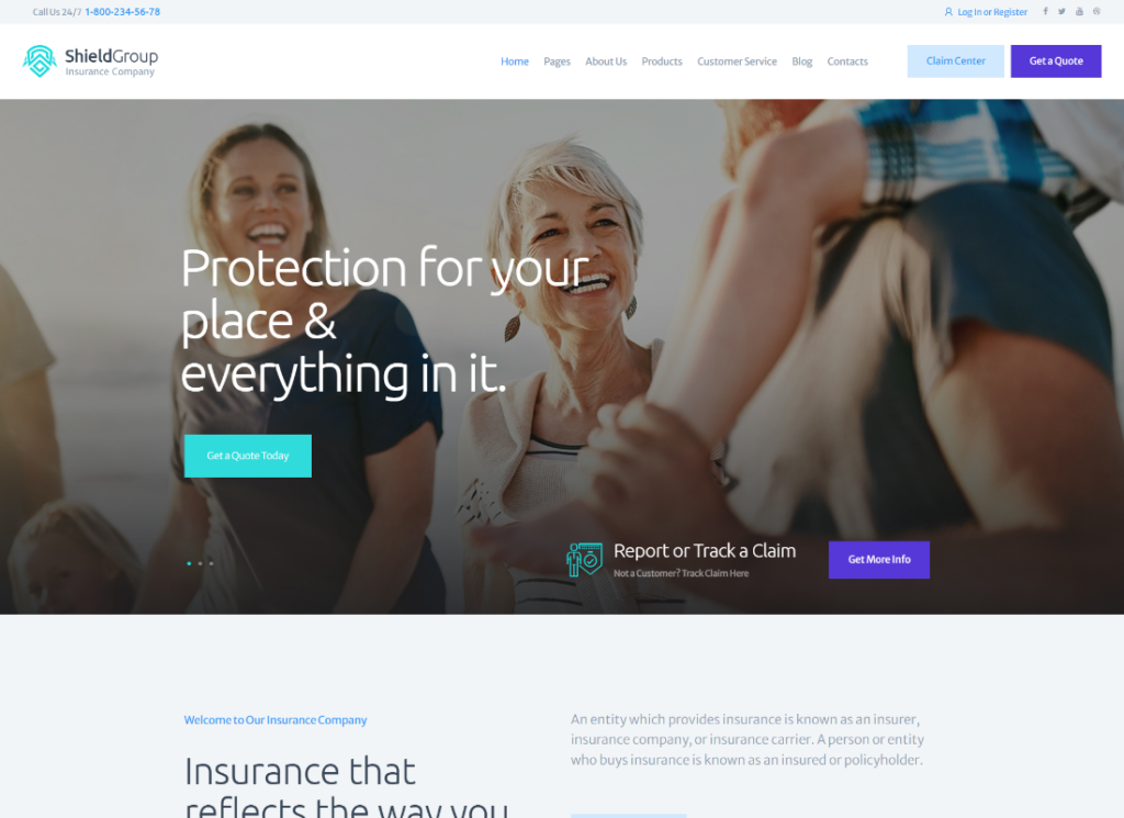 ShieldGroup | Ein WordPress-Theme für Versicherungen und Finanzen