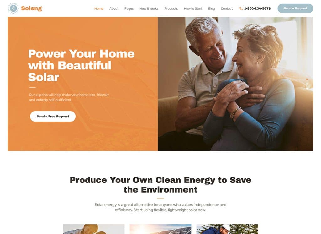 Soleng - 太阳能公司 WordPress 主题
