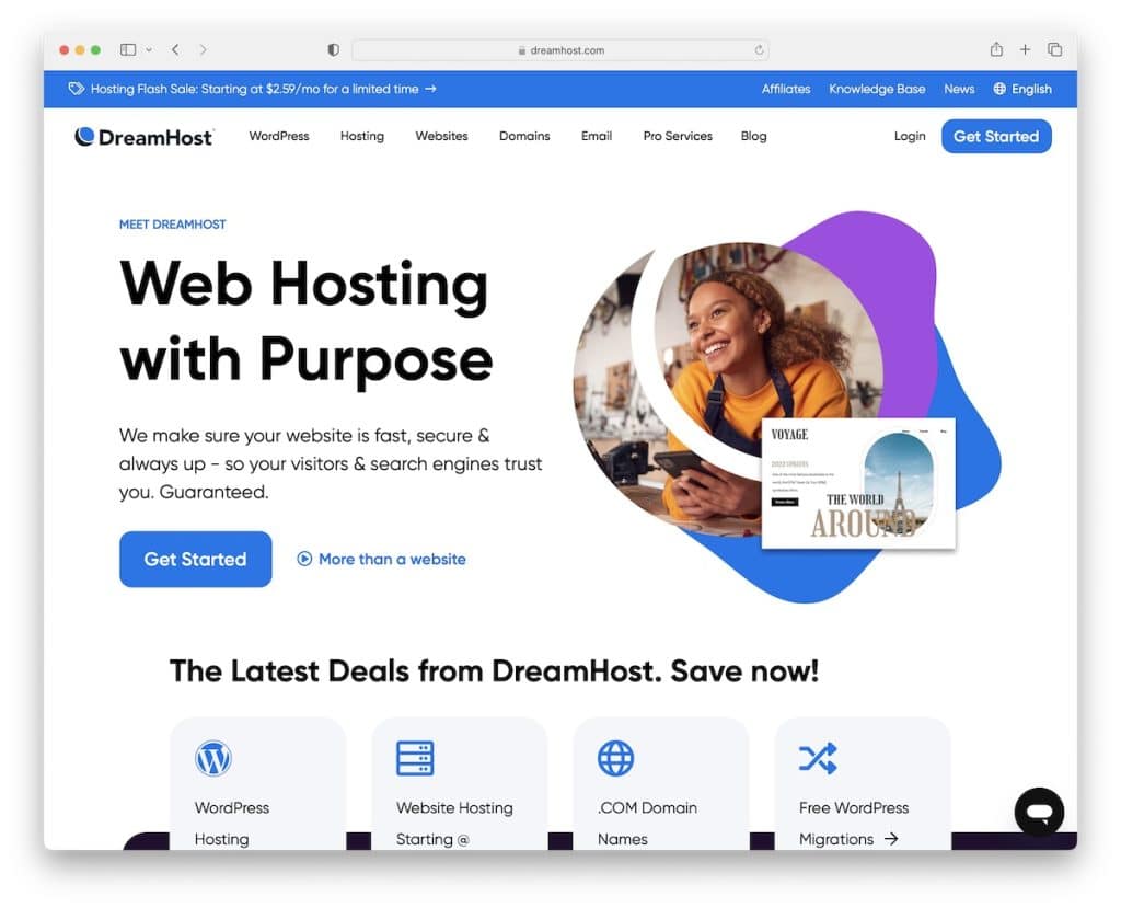 hosting web gratis dreamhost