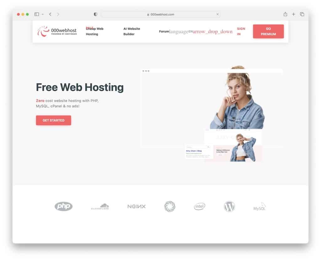 000webhost 無料のウェブホスティング