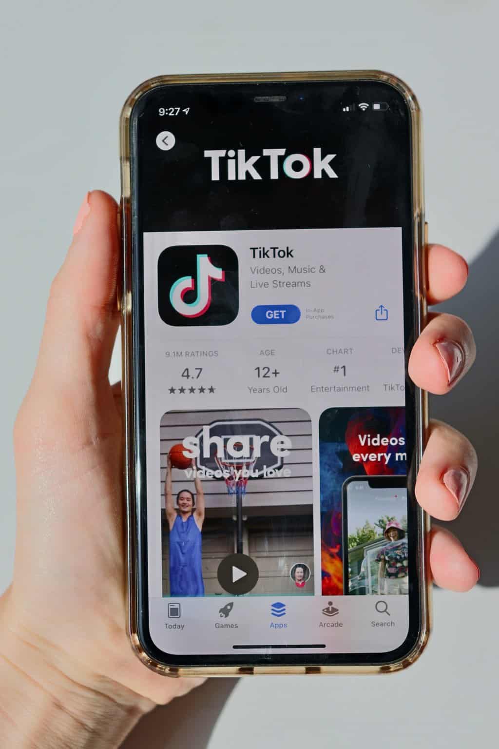 application d'écran tiktok