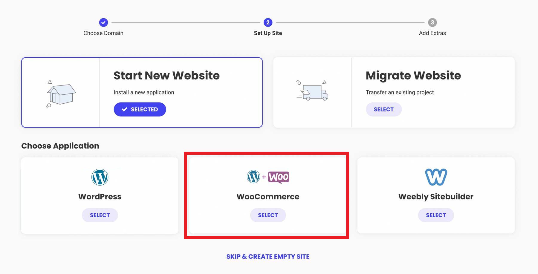 WooCommerce'i seçin