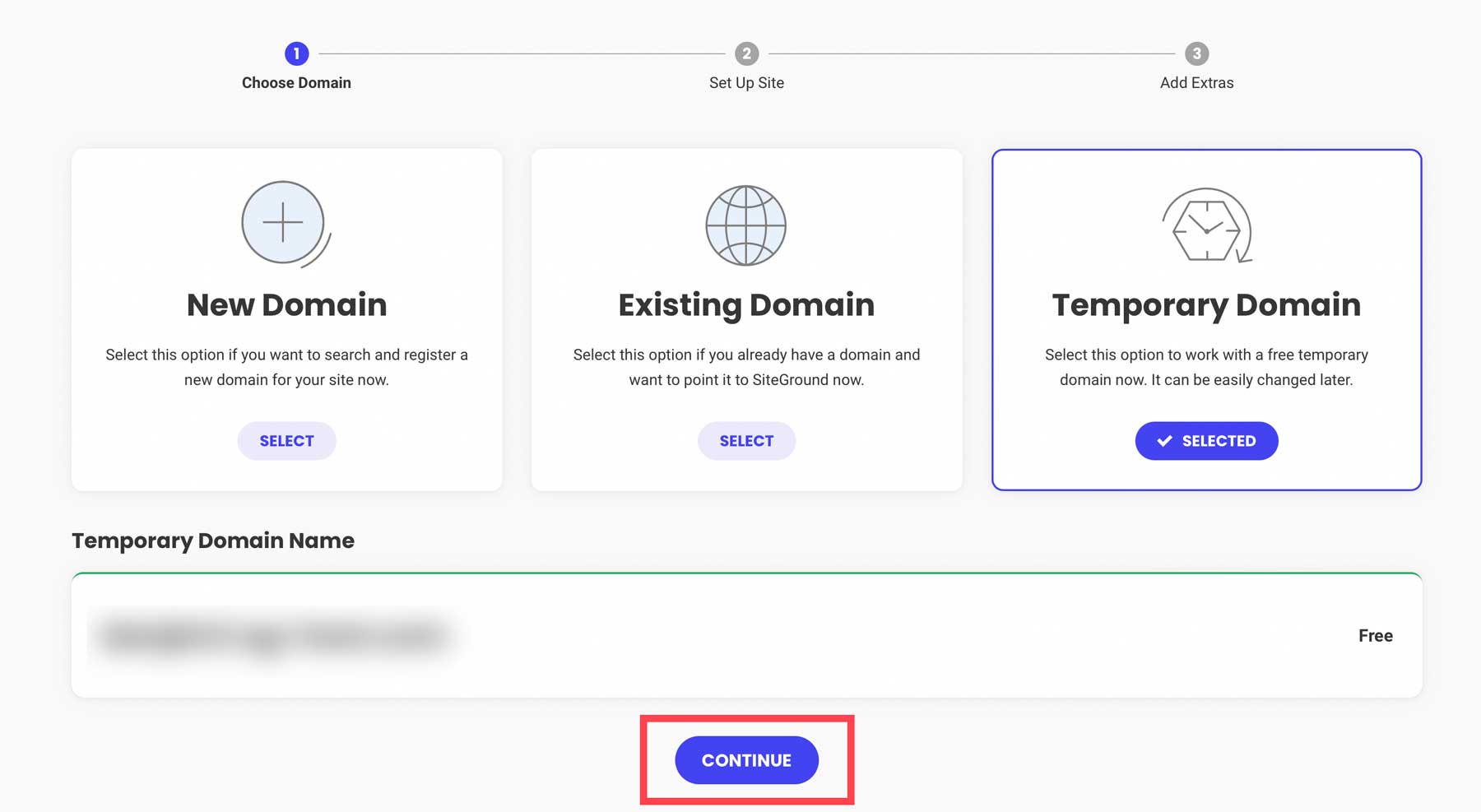 domain sementara