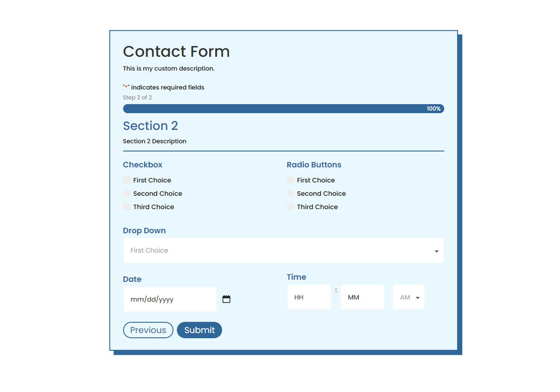 Gravity Forms Styler Module สำหรับตัวอย่าง Divi 2