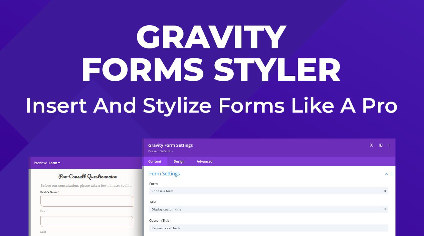 Adquira o módulo Gravity Forms Styler para Divi