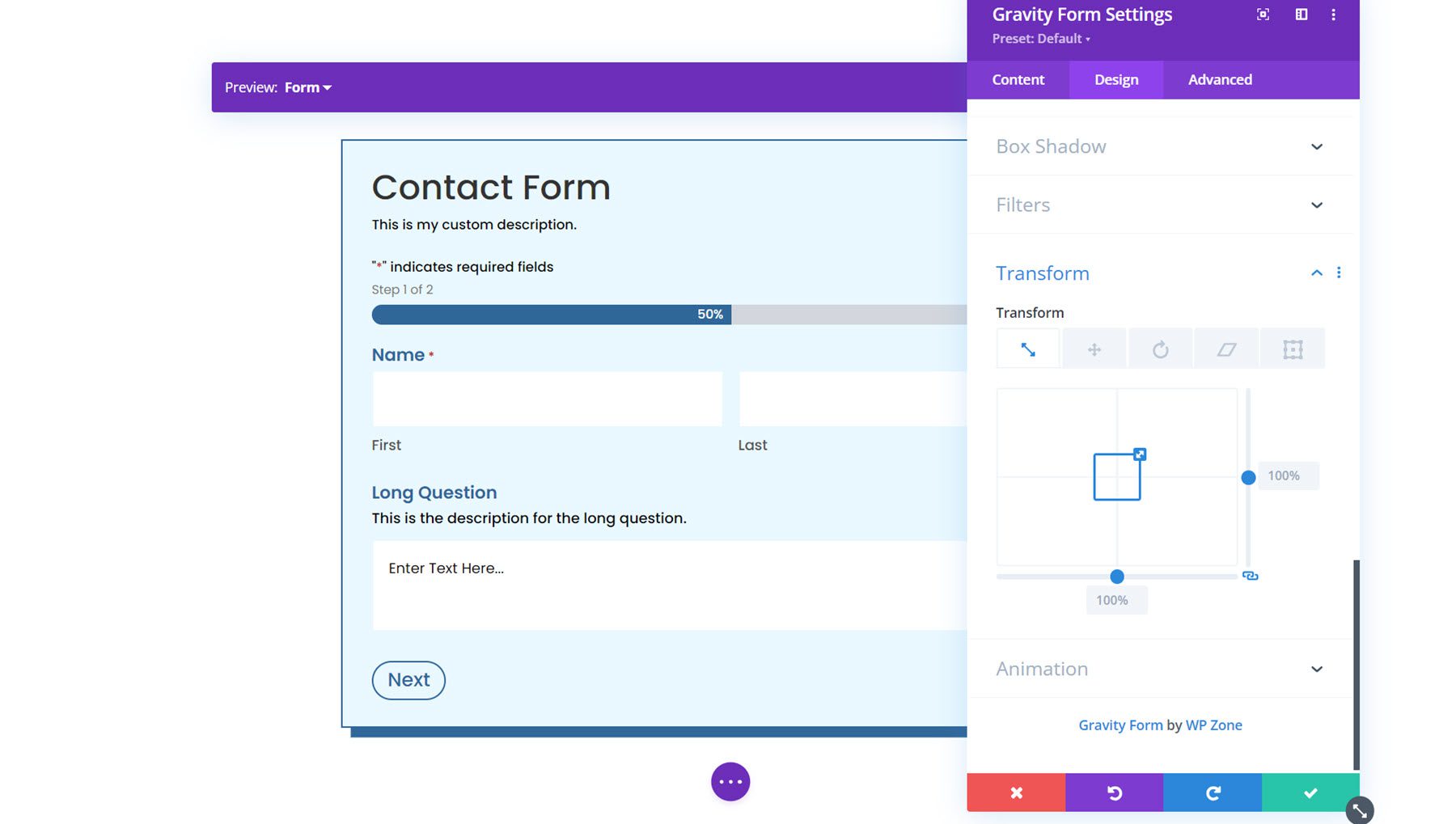 Gravity Forms Styler Module สำหรับการแปลง Divi