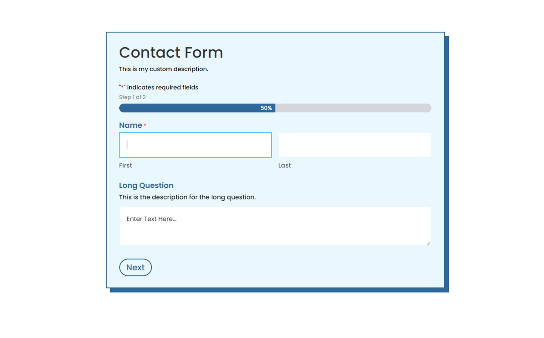 Gravity Forms Styler Module สำหรับตัวอย่าง Divi 1