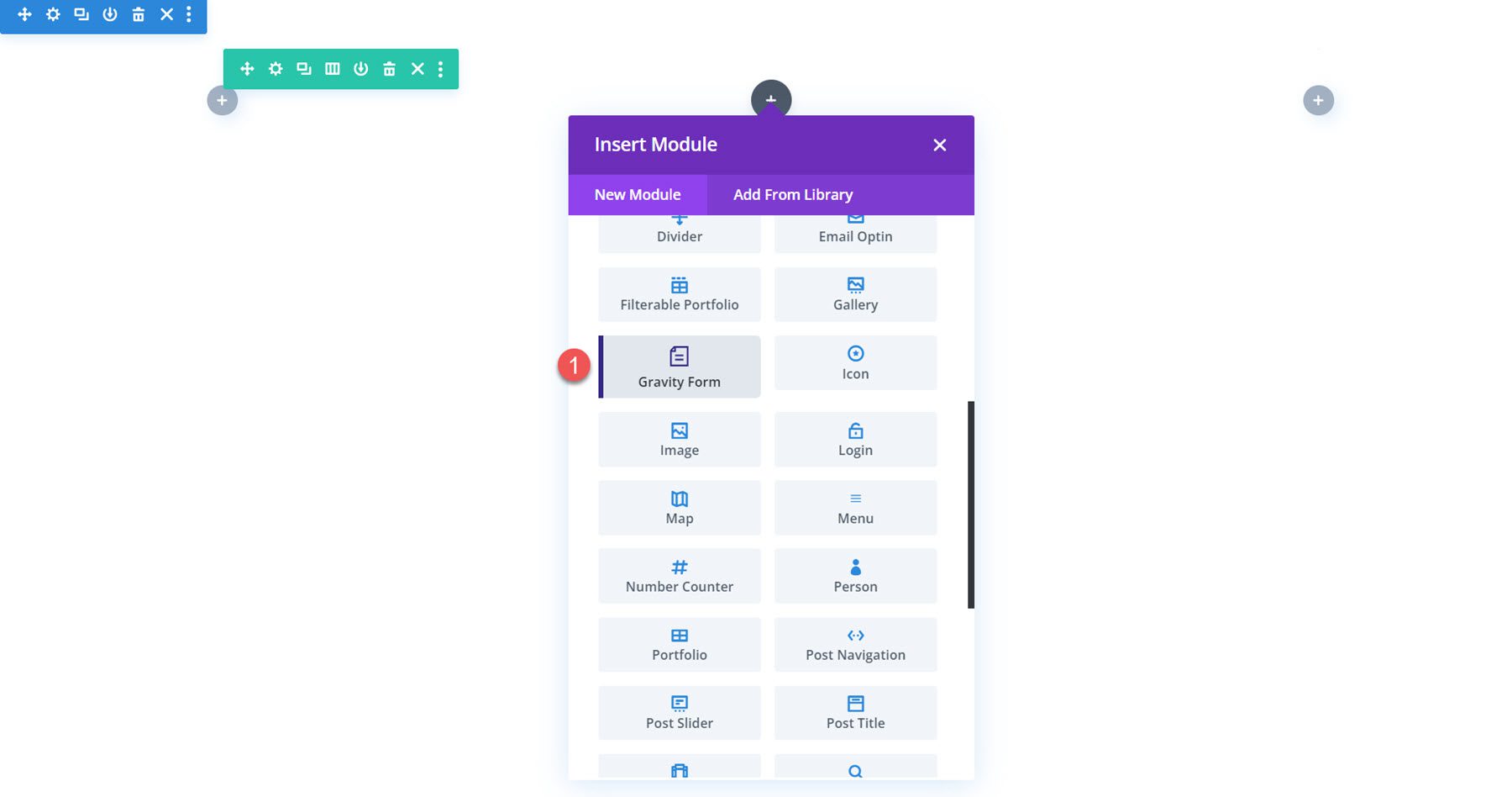 Insérer le module Gravity Forms Styler pour Divi