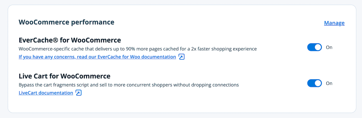 WP エンジン WooCommerce パフォーマンス設定