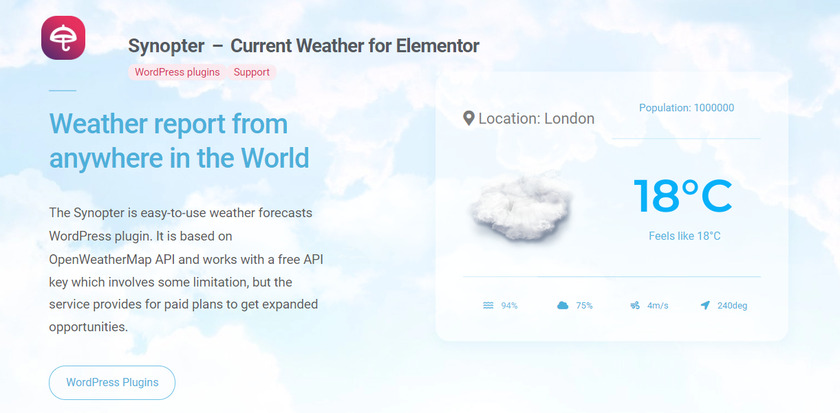 synopter-elementor-plugin-météo