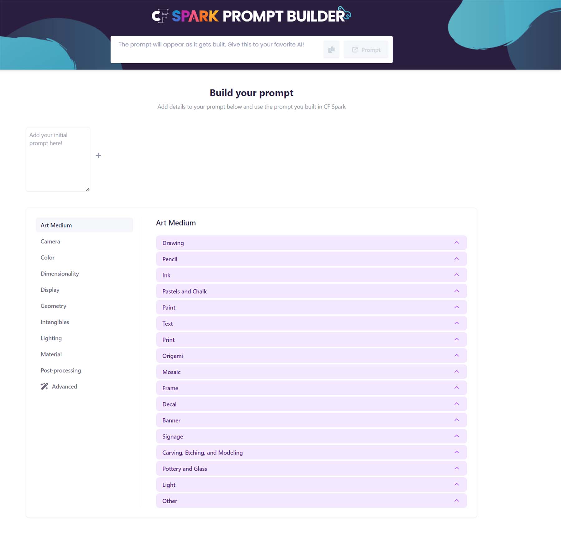 Generatore CF Spark Prompt