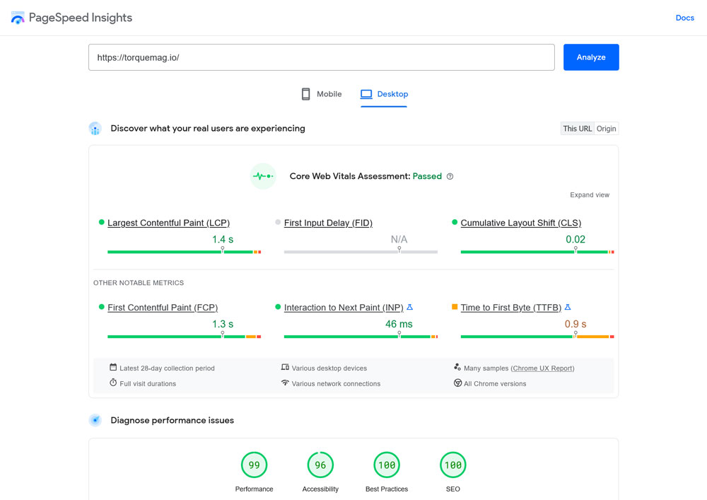 herramienta gratuita de prueba de velocidad de sitios web pagespeed insights