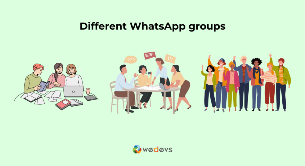 Farklı WhatsApp grupları