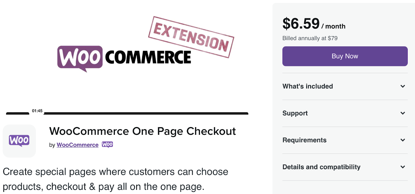 Sederhanakan pengalaman berbelanja dengan pengalaman checkout satu halaman, menggunakan plugin seperti WooCommerce One-Page Checkout.