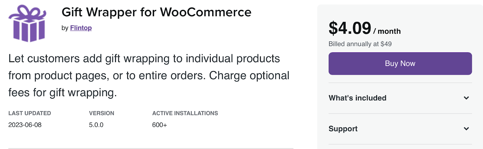 WooCommerce용 선물 포장지 확장 프로그램을 사용하여 WooCommerce Checkout 페이지에서 선물 포장 옵션을 제공하세요.