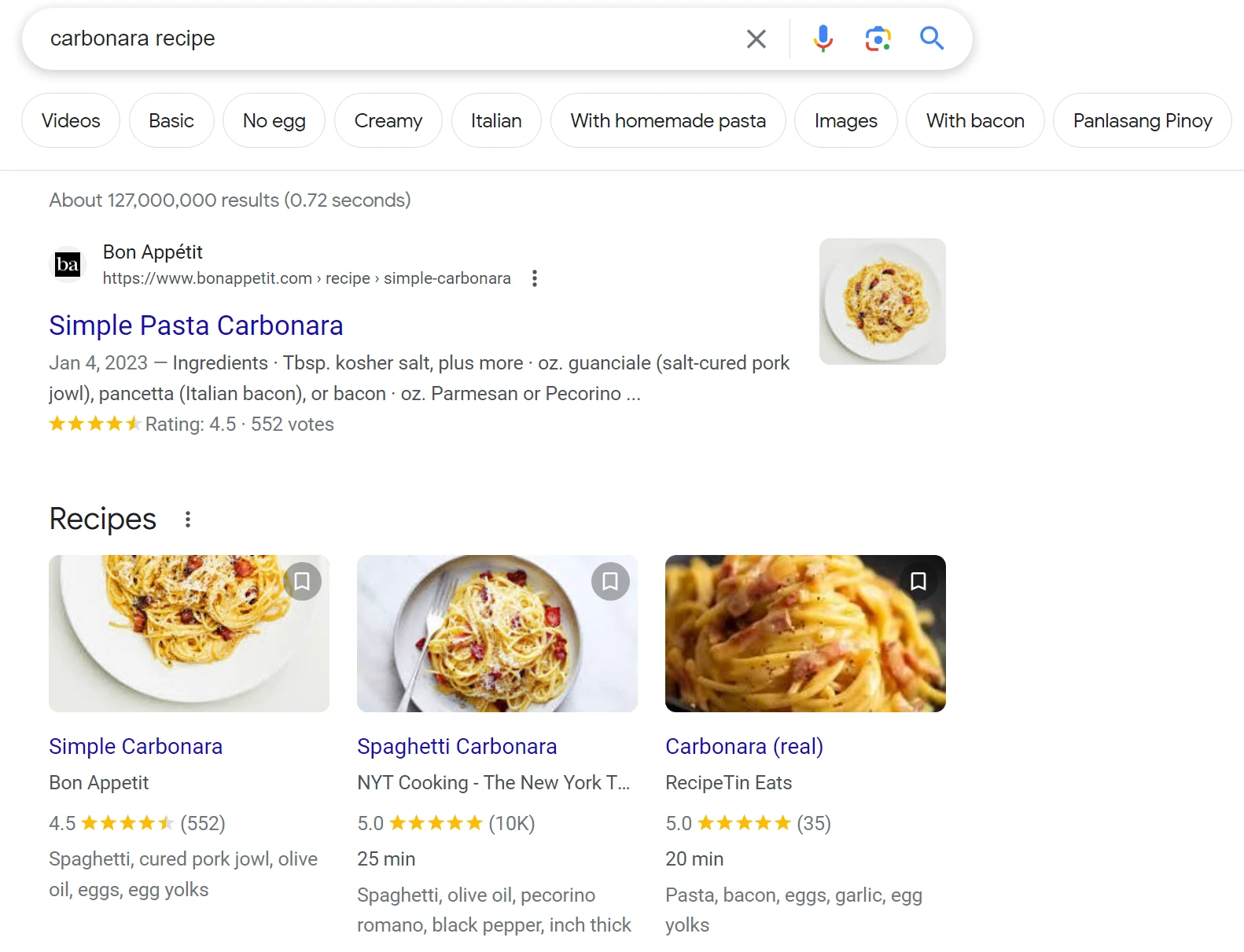 Ce este un SERP: exemplu de pagină cu rezultate ale unui motor de căutare.