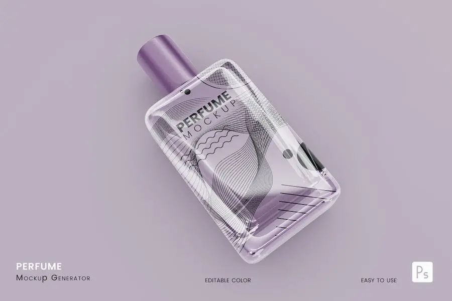 Desain Mockup Botol Parfum -