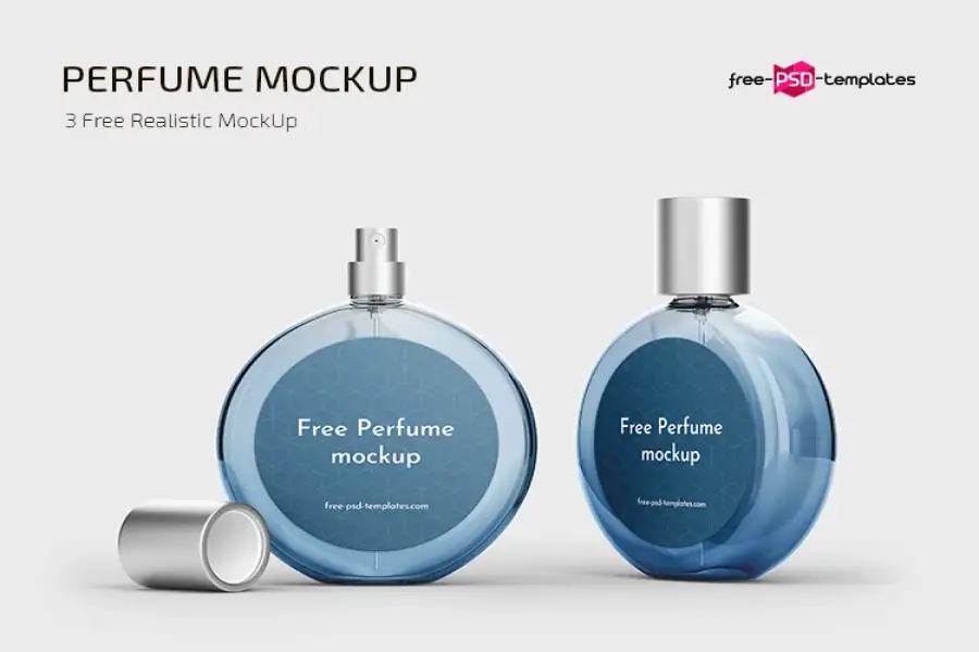 MODELLO MOCKUP DI PROFUMO GRATUITO IN PSD -