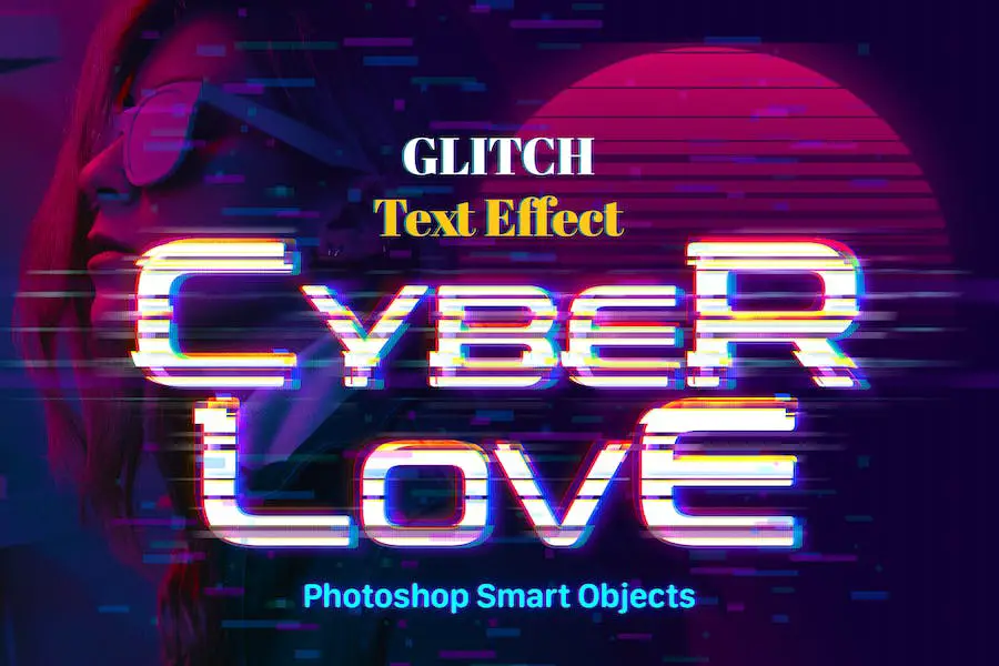 Glitch Photoshop-Texteffekt -