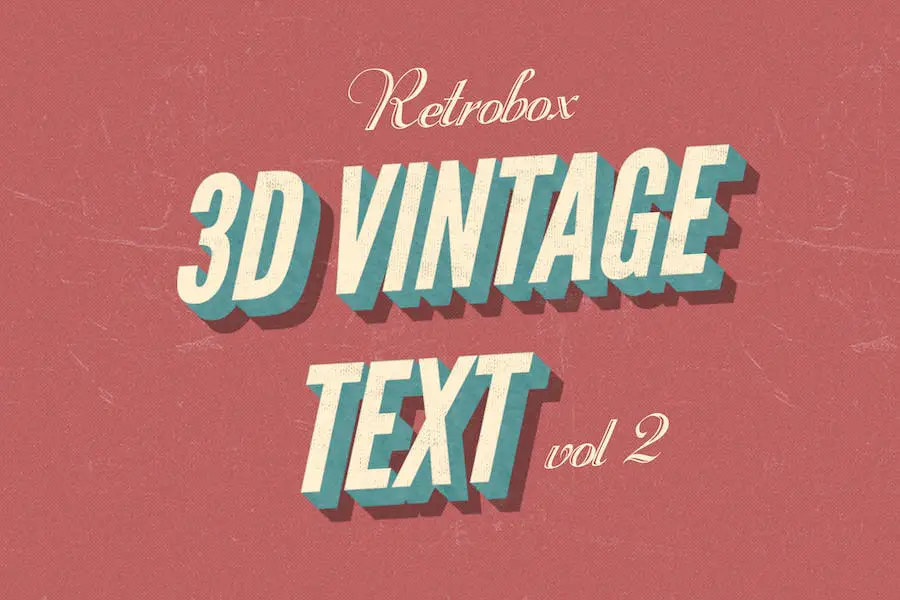 Efek Teks Retro Vintage -