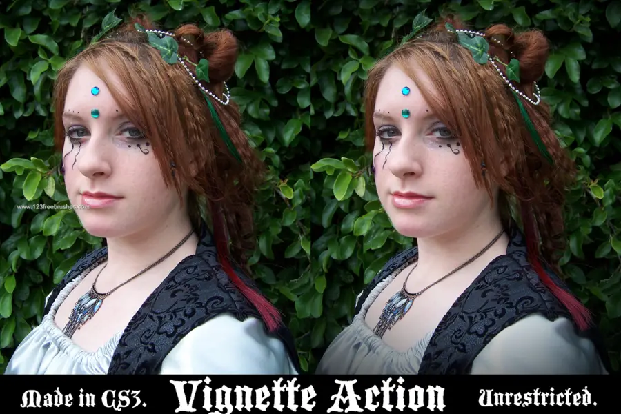 Action Photoshop effet vignette -