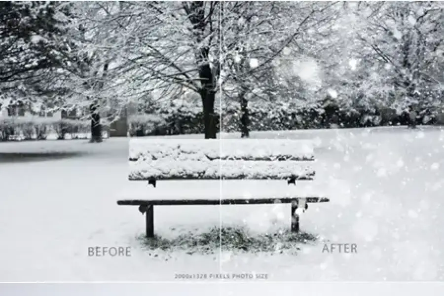 Real Snow Photoshop Action -