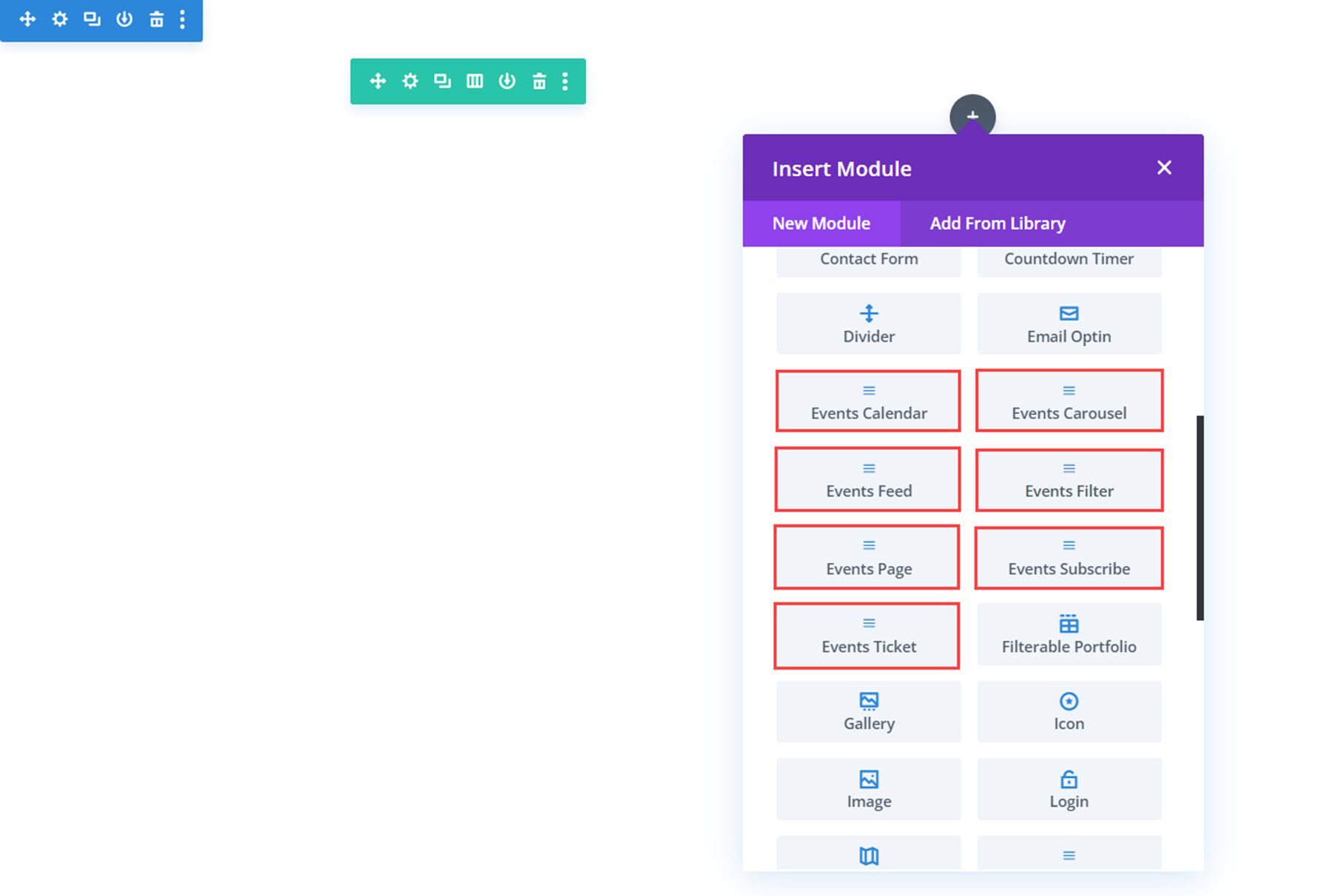 Modul Baru Kalender Acara Divi