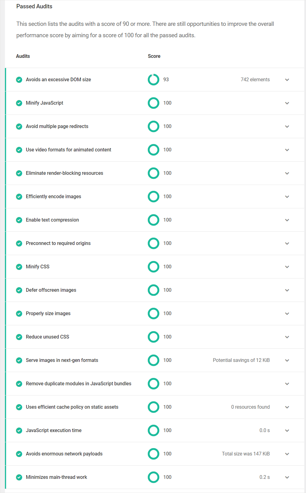 Rapport Hummingbird - audits réussis.