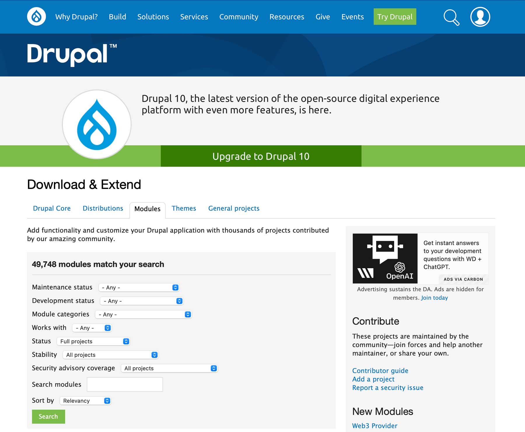 I moduli Drupal sono come i plugin di WordPress