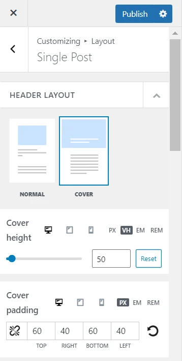 Modification des paramètres de publication WordPress