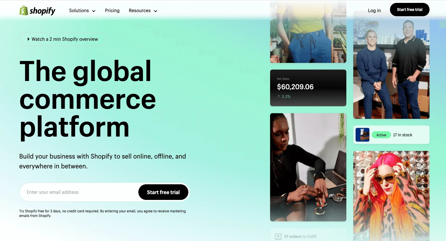 piattaforme di e-commerce gratuite - Shopify