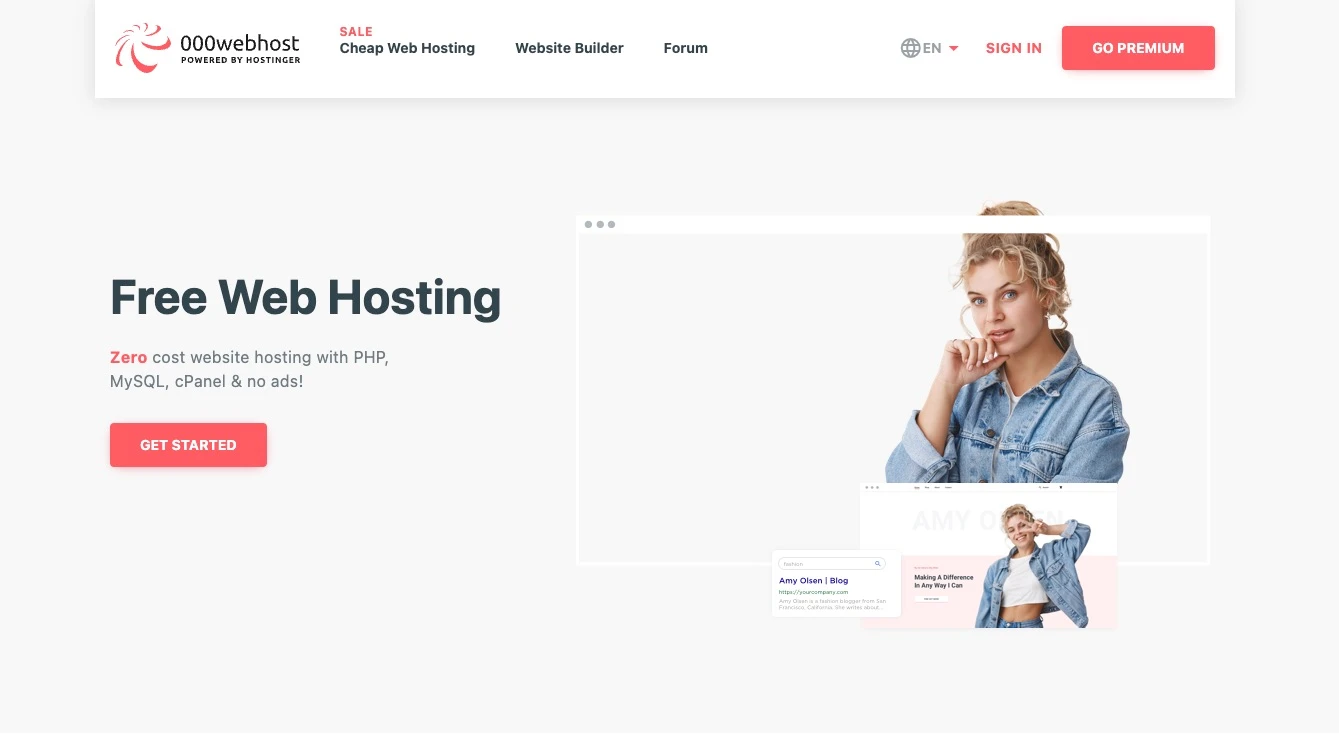 000WebHost Website-Hosting.