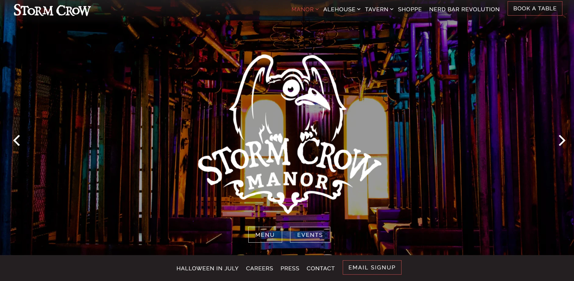 The Stormcrown Manner a besoin d'un site Web pour donner une idée de son décor