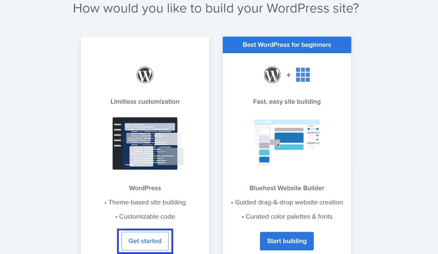 Cum se instalează WordPress cu Bluehost.