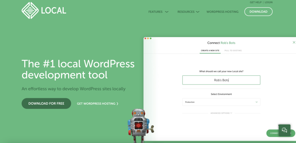 instrument local de dezvoltare wordpress