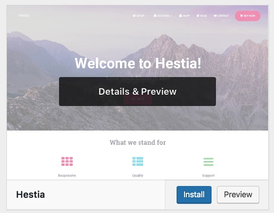 instal hestia.