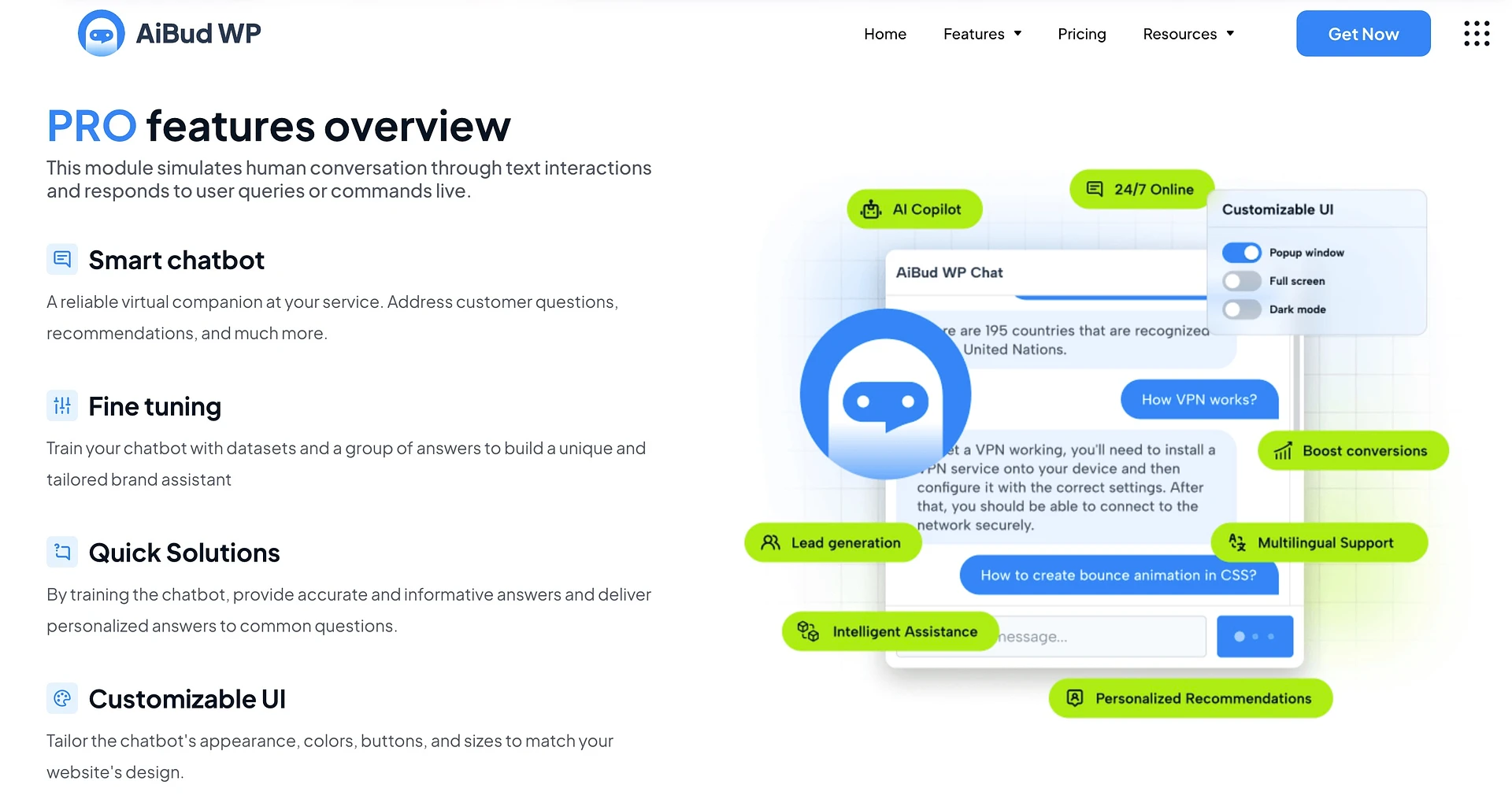 AiBudWP เป็นอีกหนึ่งปลั๊กอิน WordPress AI chatbot