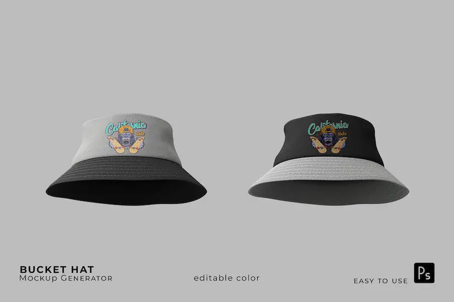 Mockup di cappello a secchiello -