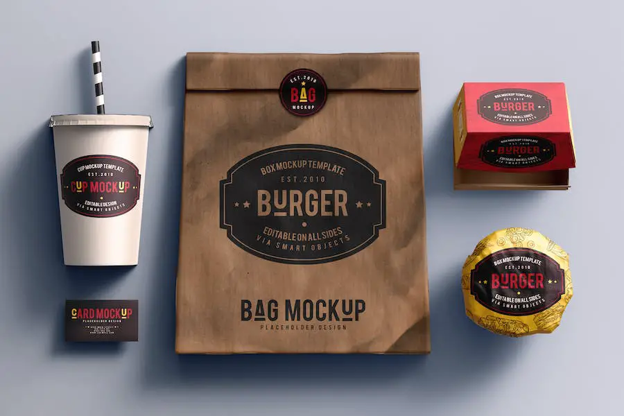 Modello di branding per fast food -