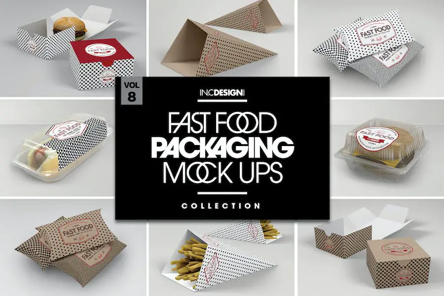 Fast Food Boxes Vol.8: modelli di imballaggio da asporto -