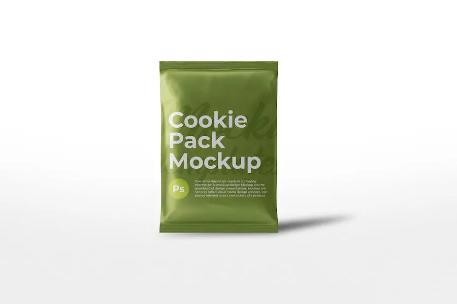 Mockup di imballaggio per biscotti -