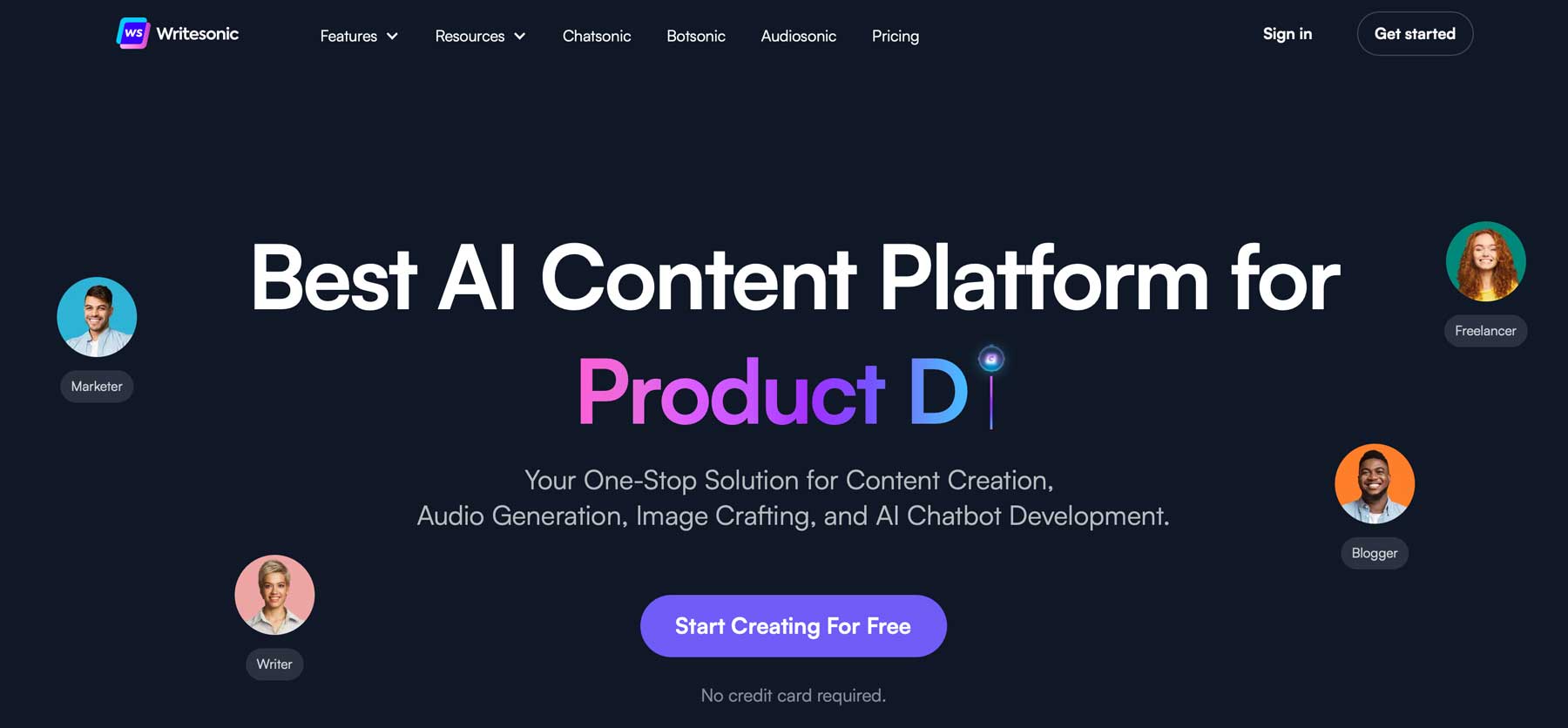 Alat copywriting AI terbaik Writesonic