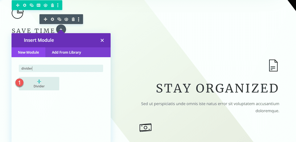Divi Gunakan Modul Pembagi untuk Menciptakan Keseimbangan dalam Desain Tambahkan Pembagi